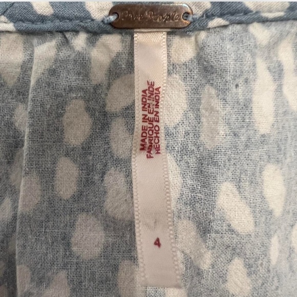 Free People Blue and White Patterned Tank Top - Picture 3 of 3